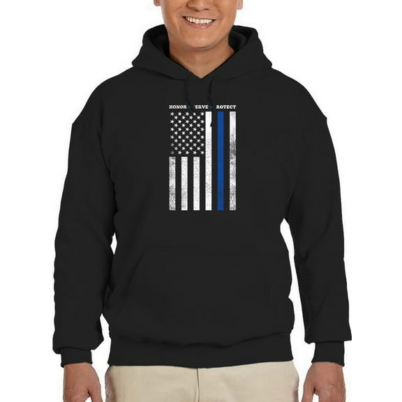 Honor Serve Protect Quote Hoodie Men -GoatDeals Designs, Male XX-Large