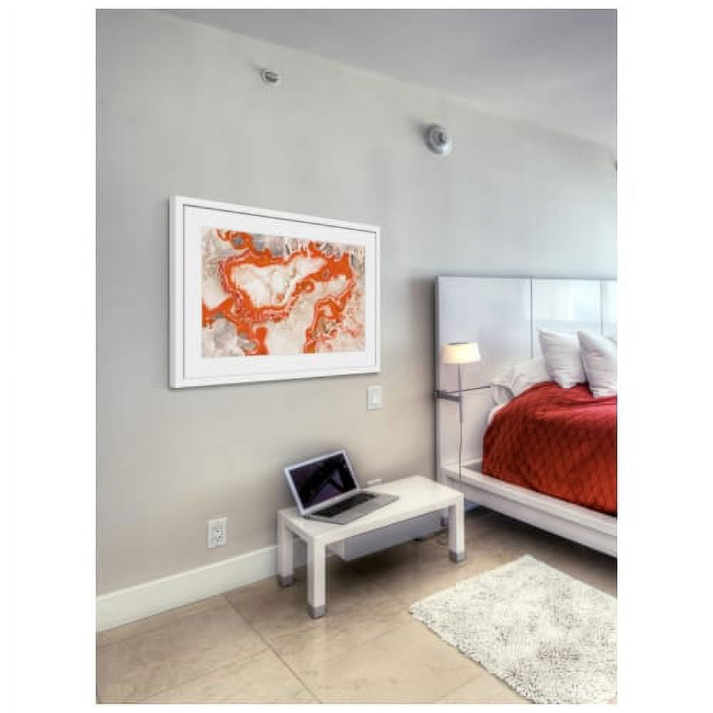 "Red Silica" Framed Painting Art Print, 24" x 1.5"