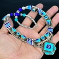 thumbnail image 4 of Lapis Lazuli Turquoise 925 Sterling Silver Nepali Tibetan Necklace 18" VJ 6852, 4 of 5