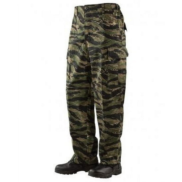 BDU Pants 60 40 Co Poly Twill Vietnam Tiger Stripe Large Short 1628 Walmart