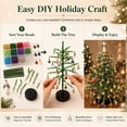 thumbnail image 3 of DIY Beaded Christmas Tree Kit with Angel Topper, Handmade Holiday Decor Craft Set for Adults Kids Mantel Shelf Display, 3 of 7