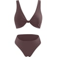 thumbnail image 3 of High Waisted Bikini Sets for Women Tummy Control Swimsuits 2024 Sexy Two Piece Bathing Suit Solid Fashion Swimwear, 3 of 3