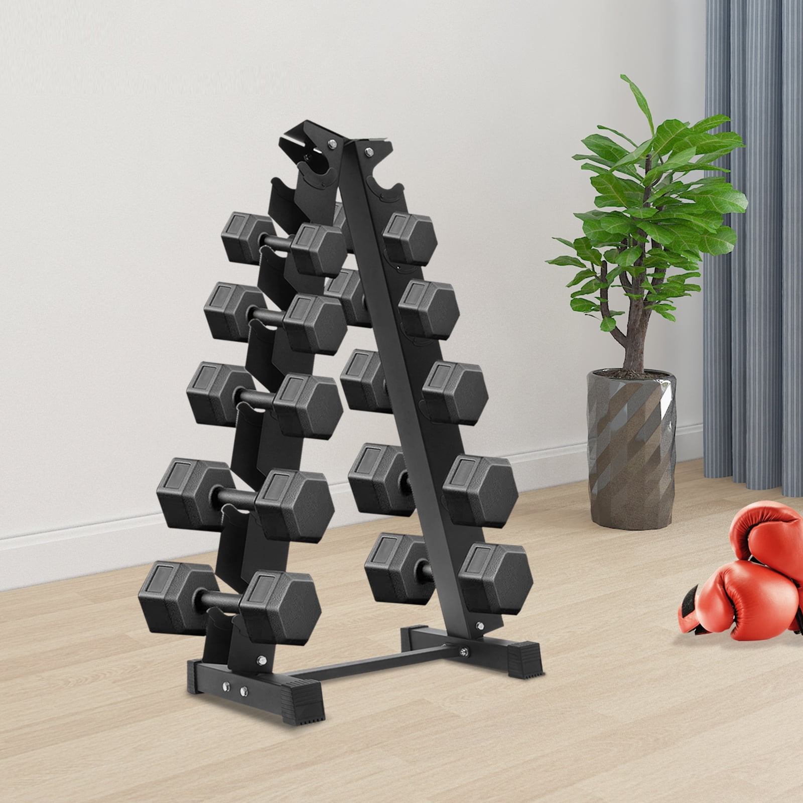 Miumaeov 6-Tier Dumbbell Weight Rack,A-Frame Design,Home Gym Storage Racks,Strength Training Dumbbell Rack Stand Only,40" H,660 lbs Capacity