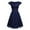 Navy, variant on Women's Elegant Floral Lace Cocktail Dresses with Satin Belt Cap Sleeve V Neck Mesk Patchwork A-Line Party Swing Dress