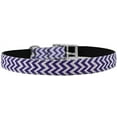 thumbnail image 2 of Chevrons Nylon Dog Collar With Classic Buckle 3/4" Purple Size 14, 2 of 2