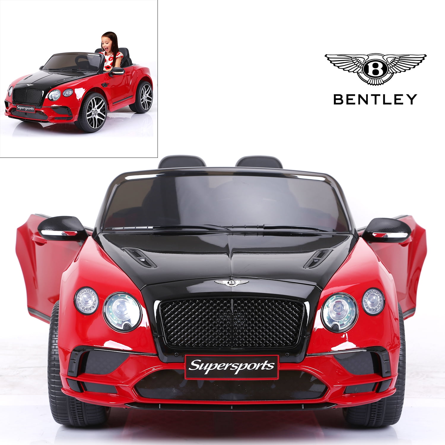 Bentley Continental Supersports Electric Ride On Car with Remote Control for Kids, 12V Power