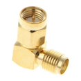 thumbnail image 1 of Adaptador de conector coaxial RF de SMA macho a SMA hembra en ángulo recto de 90 grados, 1 of 5
