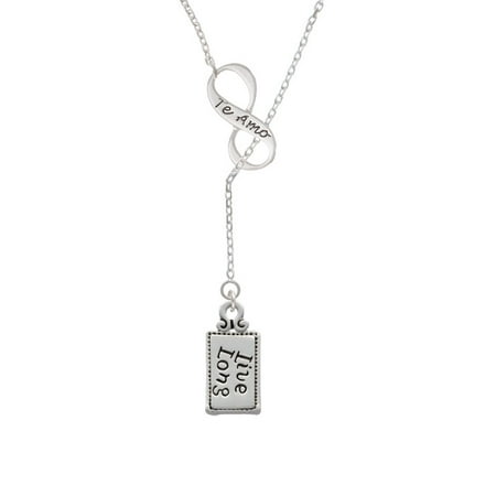 Long Lariat - Live Long Te Amo Infinity Lariat Necklace