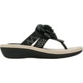 thumbnail image 2 of Women's Cliffs by White Mountain Cynthia Thong Sandal Black Smooth Polyurethane 6 M, 2 of 6