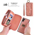 thumbnail image 5 of Samsung Galaxy Note 10 6.3 inch Wallet Detachable Case, Dteck Zipper Purse Phone Case Multi-functional Folio Flip Leather Removable Magnetic Back Cover For Samsung Galaxy Note10,Pink, 5 of 9