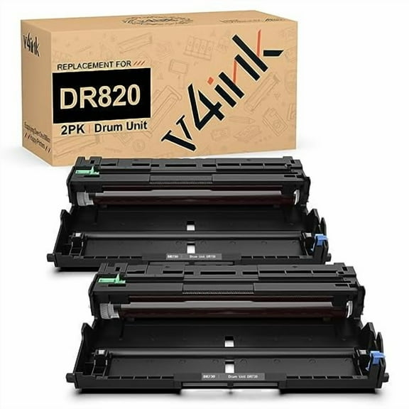 V4ink DR820 Compatible Drum Unit Replacement for Brother DR820 DR-820, 2-pack