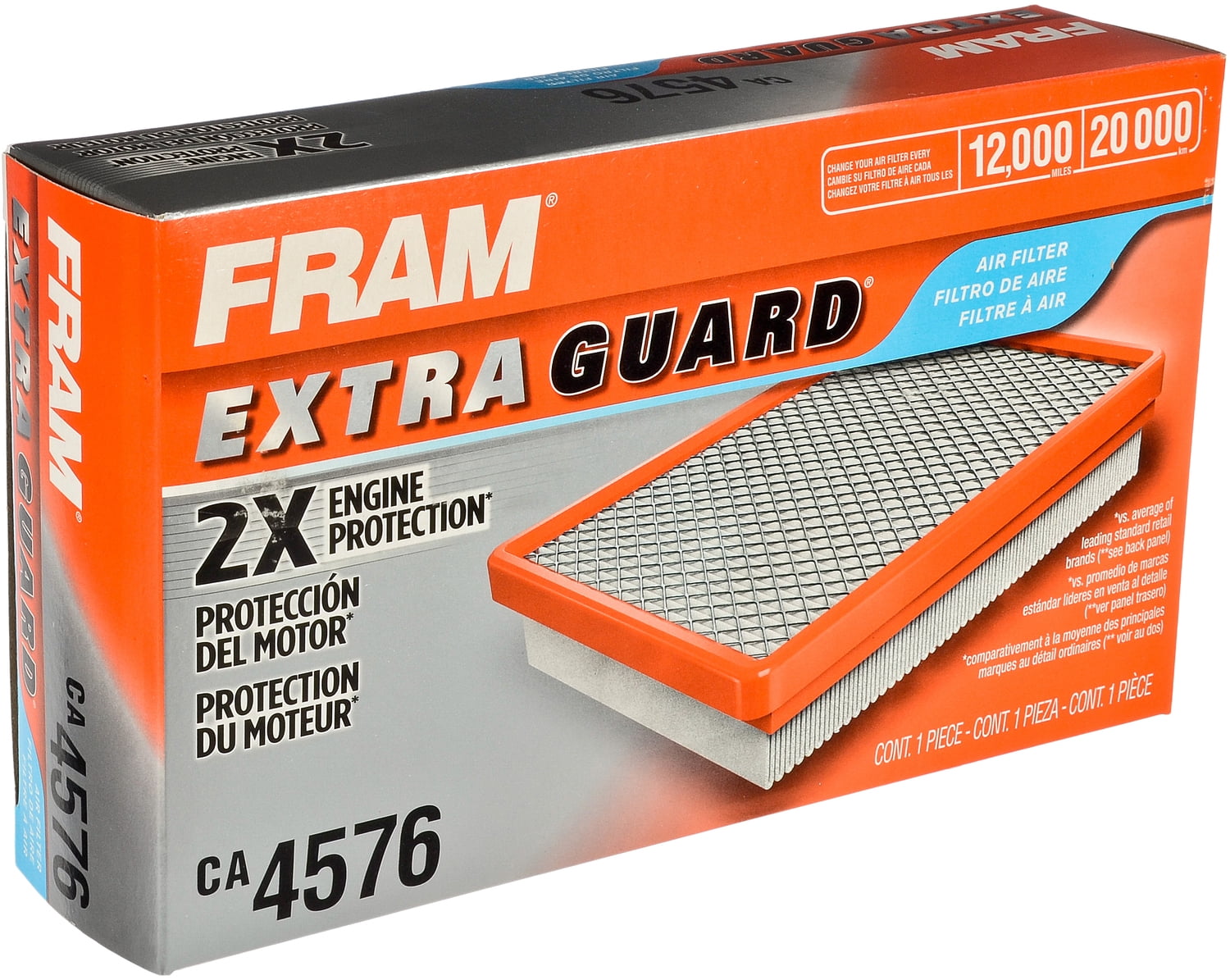 FRAM Extra Guard Engine Air Filter, CA4576 for Select BMW Vehicles Fits select: 1986-1993 BMW 325, 1991-1994 BMW 318