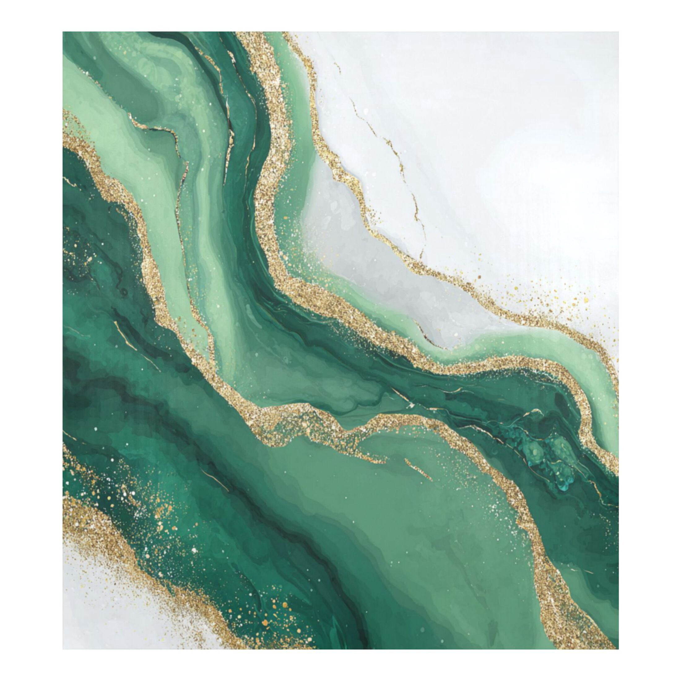 Dishwasher Magnetic Refrigerator Magnet Cover Sticker Home Decorative 23"x26" Alluring Gold-green Marble