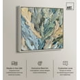 thumbnail image 2 of Calming Seaweed Beach Coastal Inspired Canvas Wall Art by Art Remedy, Silver Floater Frame, 40"x40", 2 of 7