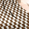 thumbnail image 3 of Brown and White Checkerboard Pattern Blanket,Comfortable Soft Flannel Throw Blanket,All Season,Warm Lightweight Blankets for Sofa Bed Couch Living Room Chair,30"x40", 3 of 4