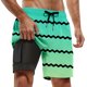 thumbnail image 1 of Pantalones deportivos de playa informales para hombre, tallas grandes, con rayas degradadas: diseño de doble capa, poliéster-spandex, cintura elástica, múltiples bolsillos, tallas S-XXXXXL., 1 of 4