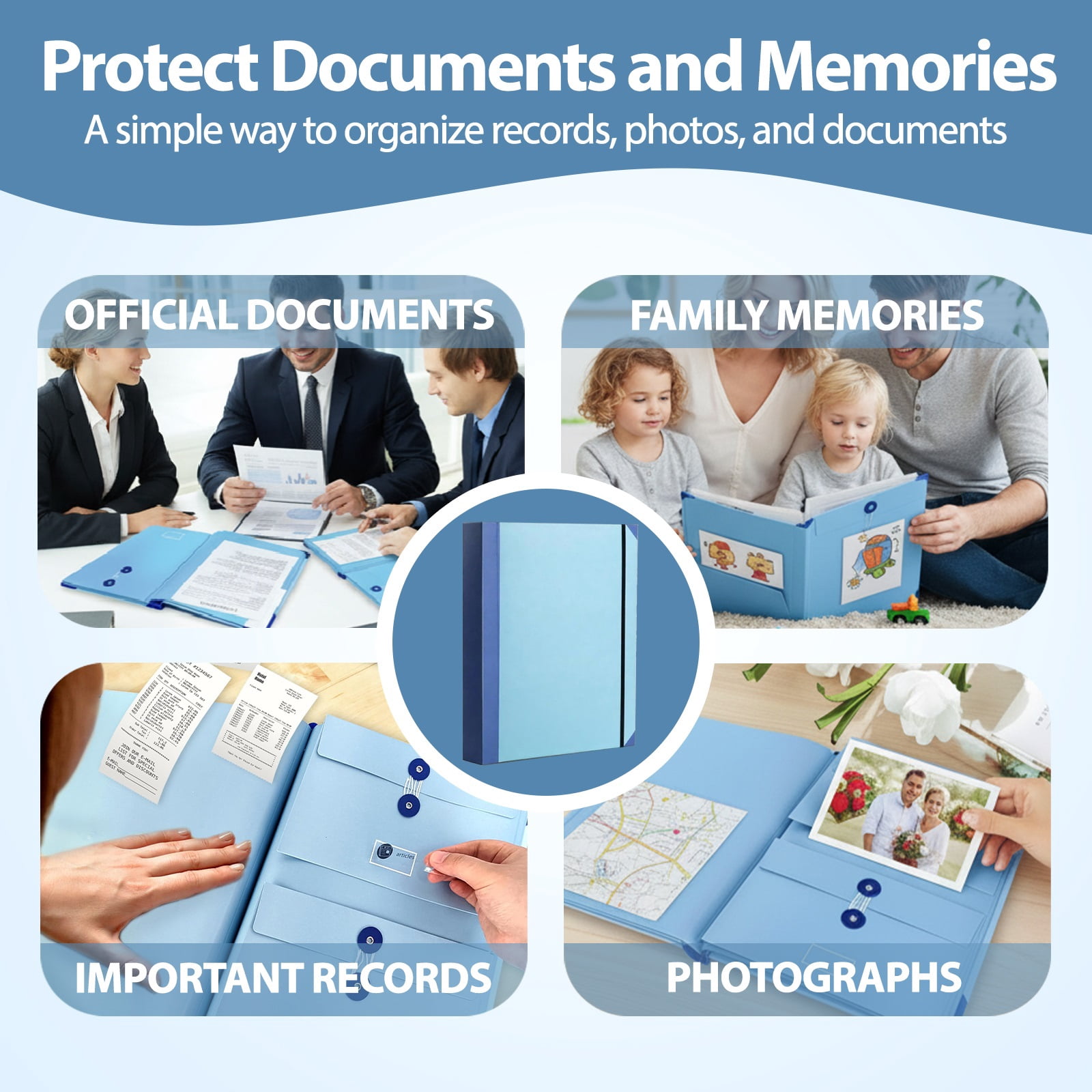 The Life Book Document Organizer - Binder for Important Documents, The Folio in Case I Die Binder, Family Emergency Planner, End of Lifeorganizer Paper File Folio Organizer with Labels