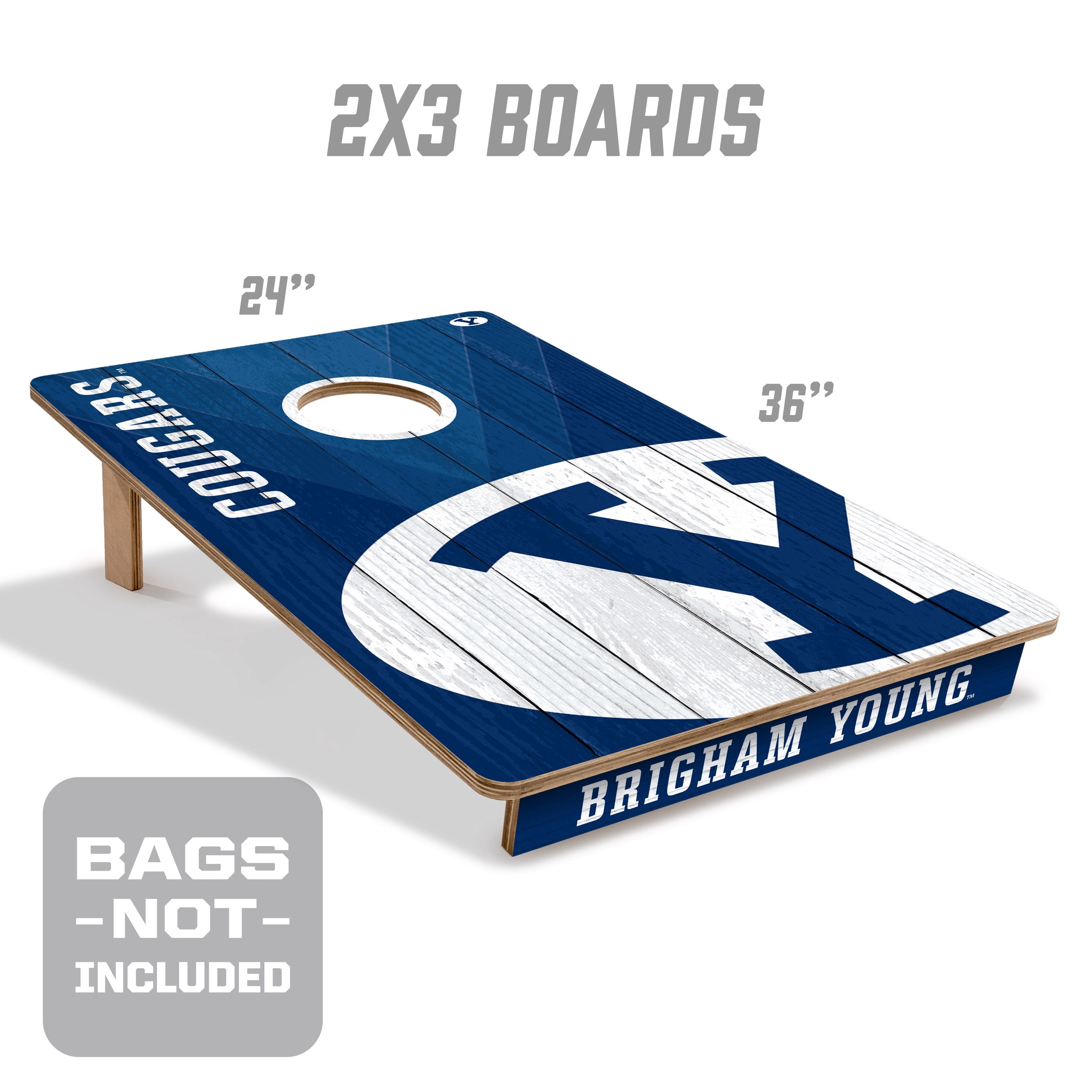 YouTheFan NCAA BYU Cougars 2' x 3' Cornhole Game No Bags