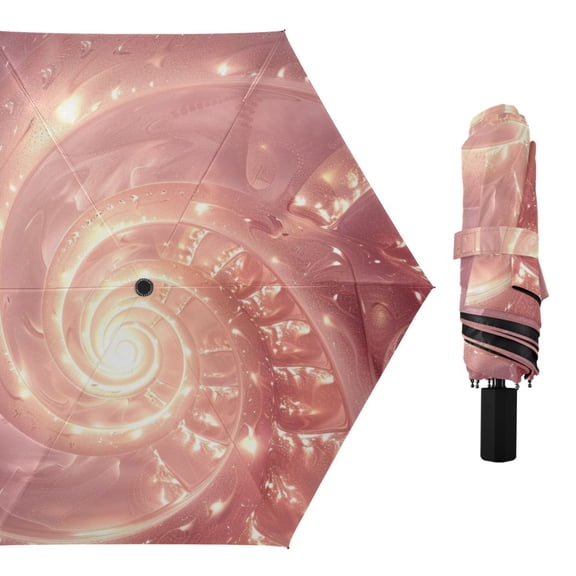 Beautiful Light Swirl Compact Sun Umbrella Windproof Travel Umbrellas for Rain Strong Portable UV Protection