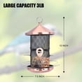 thumbnail image 3 of Wild Bird Feeders, 12 inch Metal Mesh Bird Feeder with 4 Feeding Ports, 3 lb Large Capacity Seed Feeder, Heavy Duty Hanging Bird Feeder for Outside Garden Yard Decor, 3 of 7