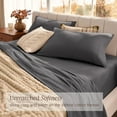 thumbnail image 4 of Bare Home Organic Flannel Sheet Set - 100% Organic Cotton - Deep Pocket - 3-Pieces - Twin, Gray, 4 of 10