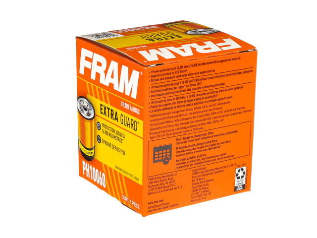 FRAM Extra Guard Oil Filter, PH10060, 10K mile Replacement Oil Filter Fits select: 2013-2023 RAM 1500, 2018 CHEVROLET EQUINOX - image 5 of 7