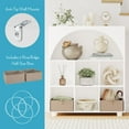 thumbnail image 4 of RiverRidge Arched 35in 6-Cubby Entryway Bookshelf and Storage Organizer with 2 Taupe Bins, 4 of 6