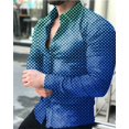 thumbnail image 1 of Camisa de lujo de moda para hombre, camisa de solapa de un solo pecho, camisa casual de lunares con estampado 3D, camisa de manga larga, cárdigan hawaiano para hombre, 1 of 6