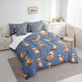 thumbnail image 3 of Manfei Kawaii Sloth 7pcs Bedding Comforter Set,Cartoon Animal Queen Bedding Sets Super Cozy,Jungle Wildlife Queen Sheet Sets,Breathable Cute Room Decoration,Reversible, 3 of 7