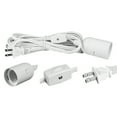 thumbnail image 2 of ABI E26 Light Bulb Socket to 2-Prong US AC Power Cord Adapter with On/Off Switch, 12 FT Cable, 2 of 6