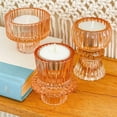 thumbnail image 4 of Portavelas Kate Aspen, cristal dorado rosado vintage (juego de 6), 4 of 7