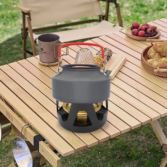Mini Réchaud à Alcool en Laiton et Aluminium, Sécuritaire, Coupe-Vent, Portable, Réchaud de Randonnée, Camping, Cuisine