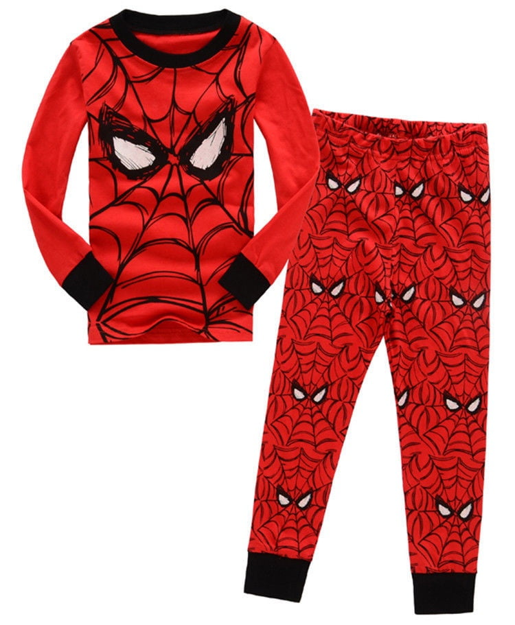 2Pcs/Set Kid Boys Spider-Man Shorts Sleepwear Pajamas Matching Sets Outfits 1-8Y 