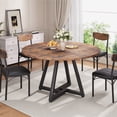 thumbnail image 3 of Hijob 42 Inch Rustic Round Dining Table, Circle Dining Table for Dining Room, Home(Only Table), 3 of 8