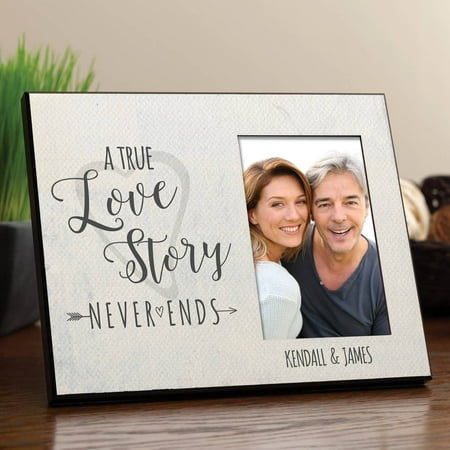 A True Love Story Never Ends Personalized Frame