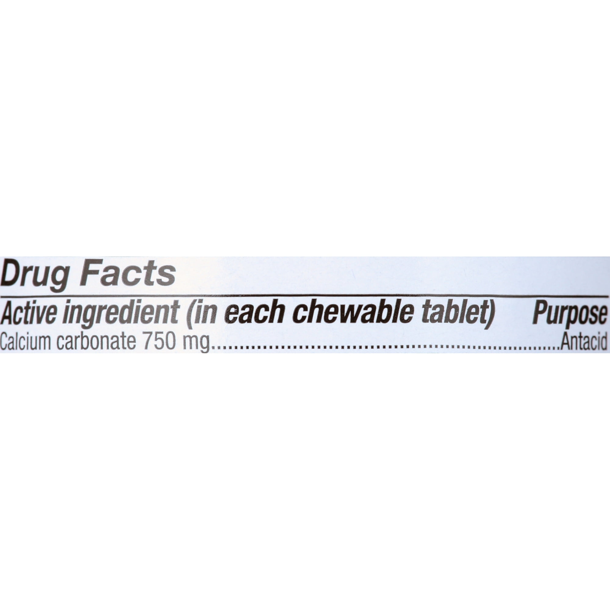 Equate Gluten-Free Calcium Carbonate Antacids Chewables for Digestive Concern, Acid Indigestion with Chewable Tablets, 750 mg, 60 Count