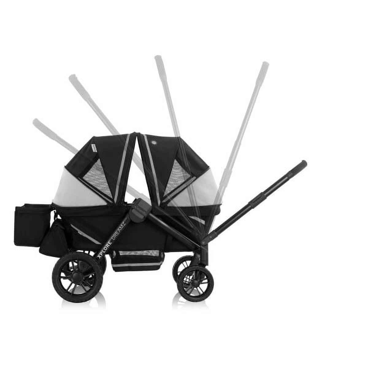 Evenflo Pivot Xplore Dreamz All Terrain Stroller Wagon with Bassinet Insert Jetsetter Black Unisex 6 Months 5 Years Walmart