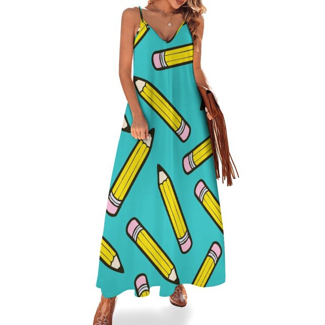 Vestido sin mangas con estampado azul lápiz Power Vestidos africanos para mujer Falda de verano
