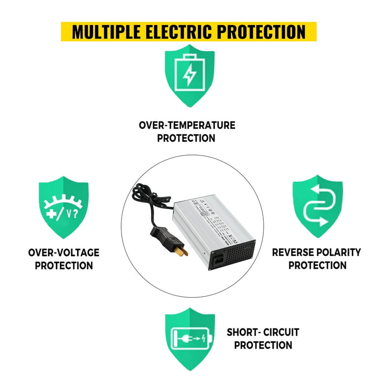 Vevor Chargeur De Batterie Pour Voiturette De Golf 36 V Pour Ez-go/yamaha