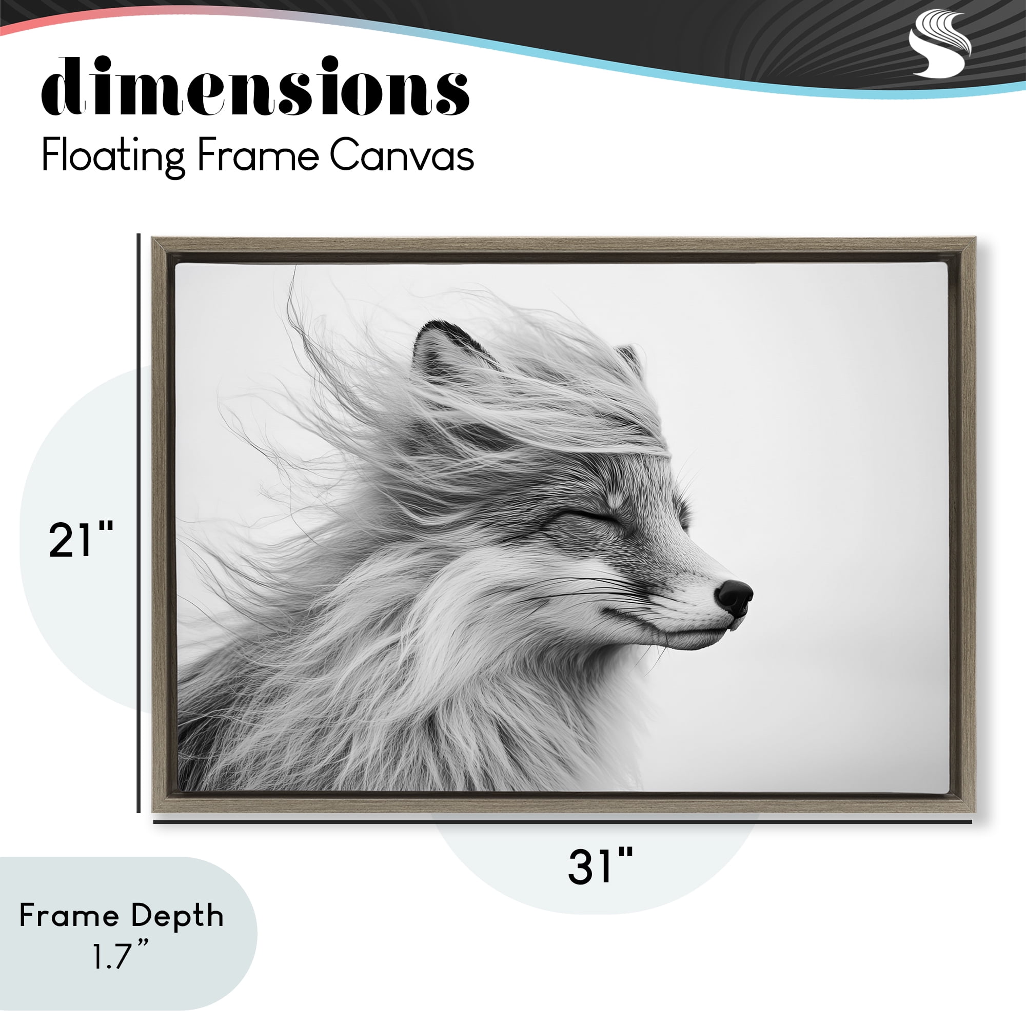Stupell Industries Easy Breezy Fox Brown Framed Floater Canvas Wall Art, design by Tina LeCour