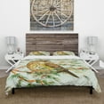 thumbnail image 3 of Designart 'Small Cute Bird on Pine Branch' Animals Duvet Cover Set, 3 of 4