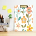 thumbnail image 2 of FORMRS Acrylic Clipboard with Low Profile Clip Standard A4 Letter Size, 12.5" x 9", Orange Retro Flower, 2 of 8