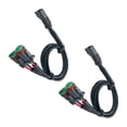 thumbnail image 1 of Almencla 2x DT Dtp Adapters Connectors Retrofit Wiring Harness for LED 2 in 1, 1 of 8