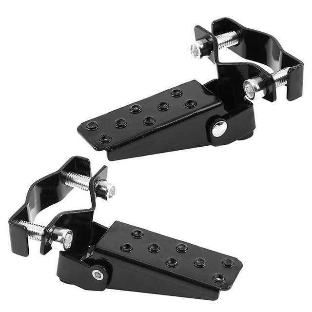 Piezas de bicicleta de motocicleta de acero, marco de pedal plegable (1 par, negro)