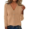 thumbnail image 2 of shqvo Cardigan Sweaters For Women Trendy Lightweight Long Sleeve Button Up Knit Tops Classic V Neck Soft Fall Sweaters Women Cardigan Plus Size Cardigan For Women, 2 of 5