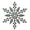 Black, variant on Vickerman 8" Jet Black Glitter Snowflake Christmas Ornament, 12 per Box
