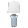thumbnail image 1 of Lampe de Table en Céramique de 21 Pouces avec Poignées, Blanc et Bleu, 1 of 4