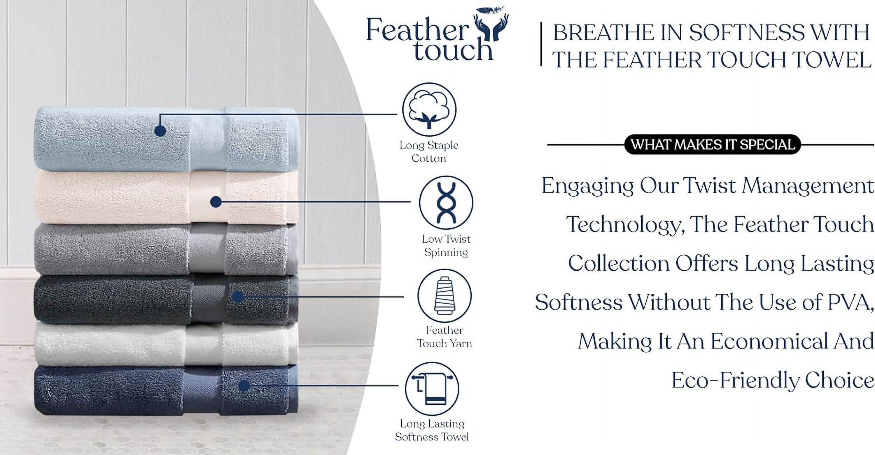 Delara Organic Cotton Luxuriously Plush Hand Towel Pack of 2 | GOTS & OEKO-TEX Certified | Premium Hotel Quality Towels | Feather Touch Technology|650 GSM Soft,Quick Dry & Ultra-Absorbent