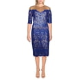 thumbnail image 1 of Tadashi Shoji Vestido de cóctel con lentejuelas para mujer, Azul, 4 Tadashi Shoji Cóctel, 1 of 1