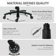 thumbnail image 5 of Vinsetto Heavy Duty PU Leather Office Chair Hold up to 400lb, Black, 5 of 10